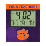 Clemson University Tigers Personalized Color Block Wall Clock