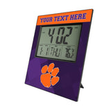 Clemson University Tigers Personalized Color Block Wall Clock