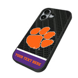 Clemson University Tigers Personalized EndZone Plus Bump Phone Case for Apple iPhone