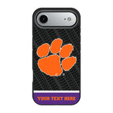 Clemson University Tigers Personalized EndZone Plus Bump Phone Case for Apple iPhone