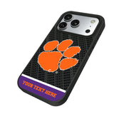 Clemson University Tigers Personalized EndZone Plus Bump Phone Case for Apple iPhone
