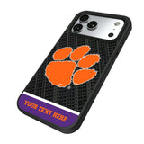 Clemson University Tigers Personalized EndZone Plus Bump Phone Case for Apple iPhone
