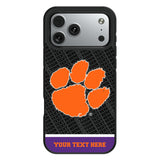 Clemson University Tigers Personalized EndZone Plus Bump Phone Case for Apple iPhone