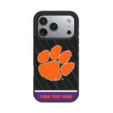 Clemson University Tigers Personalized EndZone Plus Bump Phone Case for Apple iPhone