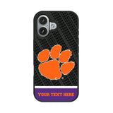 Clemson University Tigers Personalized EndZone Plus Bump Phone Case for Apple iPhone