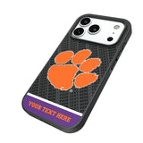Clemson University Tigers Personalized EndZone Plus Bump Phone Case for Apple iPhone