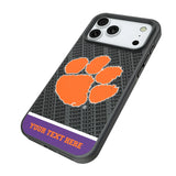 Clemson University Tigers Personalized EndZone Plus Bump Phone Case for Apple iPhone