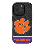 Clemson University Tigers Personalized EndZone Plus Bump Phone Case for Apple iPhone
