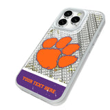 Clemson University Tigers Personalized EndZone Plus Glitter Phone Case for Apple iPhone