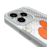 Clemson University Tigers Personalized EndZone Plus Glitter Phone Case for Apple iPhone
