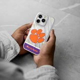 Clemson University Tigers Personalized EndZone Plus Glitter Phone Case for Apple iPhone