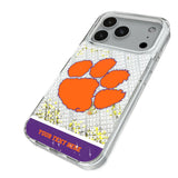 Clemson University Tigers Personalized EndZone Plus Glitter Phone Case for Apple iPhone