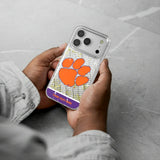 Clemson University Tigers Personalized EndZone Plus Glitter Phone Case for Apple iPhone