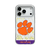 Clemson University Tigers Personalized EndZone Plus Glitter Phone Case for Apple iPhone