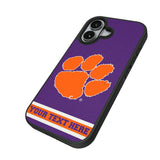 Clemson University Tigers Personalized Stripe Bump Phone Case for Apple iPhone