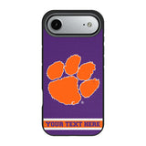 Clemson University Tigers Personalized Stripe Bump Phone Case for Apple iPhone