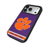 Clemson University Tigers Personalized Stripe Bump Phone Case for Apple iPhone