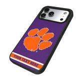 Clemson University Tigers Personalized Stripe Bump Phone Case for Apple iPhone