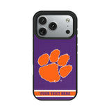 Clemson University Tigers Personalized Stripe Bump Phone Case for Apple iPhone