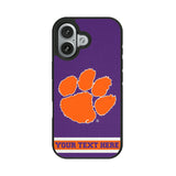Clemson University Tigers Personalized Stripe Bump Phone Case for Apple iPhone