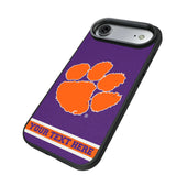 Clemson University Tigers Personalized Stripe Bump Phone Case for Apple iPhone