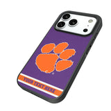 Clemson University Tigers Personalized Stripe Bump Phone Case for Apple iPhone