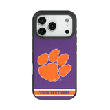 Clemson University Tigers Personalized Stripe Bump Phone Case for Apple iPhone