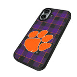 Clemson University Tigers Plaid MagSafe Compatible Phone Case for Apple iPhone