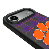 Clemson University Tigers Plaid MagSafe Compatible Phone Case for Apple iPhone