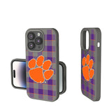 Clemson University Tigers Plaid Soft Touch Phone Case for Apple iPhone
