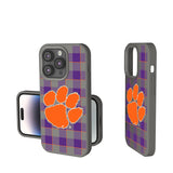 Clemson University Tigers Plaid Soft Touch Phone Case for Apple iPhone