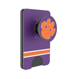 Clemson University Tigers Stripe PopSockets MagSafe-Compatible PopWallet+