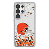 Cleveland Browns Confetti Clear Phone Case for Samsung Galaxy