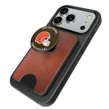 Cleveland Browns Football PopSockets MagSafe-Compatible PopWallet+