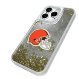 Cleveland Browns Linen Glitter Phone Case for Apple iPhone