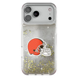 Cleveland Browns Linen Glitter Phone Case for Apple iPhone