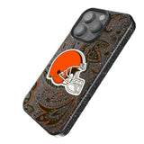 Cleveland Browns Paisley Black Bling Phone Case for Apple iPhone