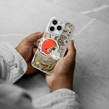 Cleveland Browns Paisley Glitter Phone Case for Apple iPhone