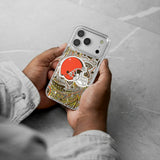 Cleveland Browns Paisley Glitter Phone Case for Apple iPhone