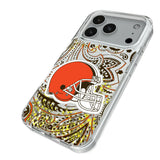 Cleveland Browns Paisley Glitter Phone Case for Apple iPhone