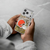 Cleveland Browns Paisley Glitter Phone Case for Apple iPhone