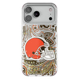 Cleveland Browns Paisley Glitter Phone Case for Apple iPhone