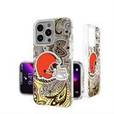 Cleveland Browns Paisley Glitter Phone Case for Apple iPhone