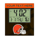 Cleveland Browns Personalized Color Block Wall Clock