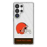 Cleveland Browns Personalized EndZone Plus Clear Phone Case for Samsung Galaxy