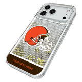 Cleveland Browns Personalized EndZone Plus Glitter Phone Case for Apple iPhone