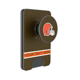 Cleveland Browns Personalized Endzone Solid PopSockets MagSafe-Compatible PopWallet+