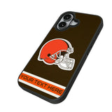 Cleveland Browns Personalized Stripe Bump Phone Case for Apple iPhone