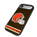 Cleveland Browns Personalized Stripe Bump Phone Case for Apple iPhone