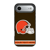 Cleveland Browns Personalized Stripe Bump Phone Case for Apple iPhone 17 Series